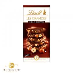 LINDT LES GRANDES 34% NOISETTES NOIR 150G