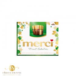 COFFRET CHPOCOLAT MERCI VERT CHOCOLAT AMANDE 250G